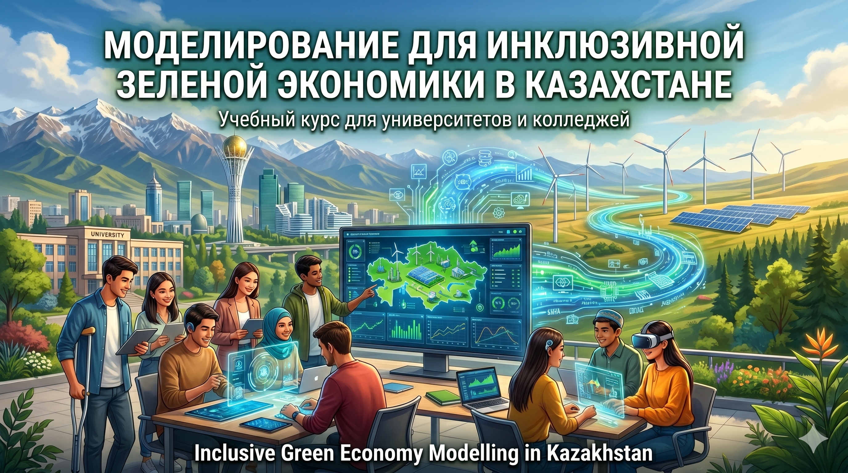Учебный курс для университетов и колледжей «Моделирование для инклюзивной зеленой экономики в Казахстане» (Inclusive Green Economy Modelling in Kazakhstan)